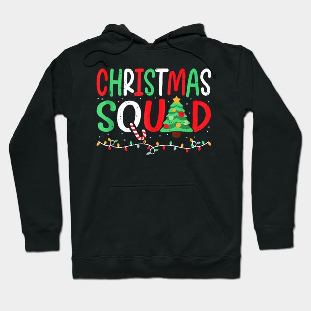 Christmas Squad Family Group Matching Christmas Pajama Party Hoodie by Origami Fashion